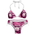 thumbnail image 1 of Pink Monkey Gorilla Detachable Sponge Adjustable Strap Bikini Set Two-Pack Swimsuits Swimming Suits Applicable Scenes, 1 of 6