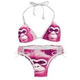 thumbnail image 1 of Pink Monkey Gorilla Detachable Sponge Adjustable Strap Bikini Set Two-Pack - Versatile Swim Suit for All Scenes, 1 of 6