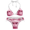 thumbnail image 1 of Pink Monkey Gorilla Detachable Sponge Adjustable Strap Bikini Set Two-Pack for Various Scenes, 1 of 6