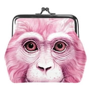 Pink Monkey Orangutan Buckle Coin Purse