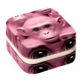 thumbnail image 1 of Pink Monkey Travel Portable Square Decorative Box with Necklace Holder and Jewelry Organizer - Ideal for Rings, Earrings, Necklaces, Bracelets - Suitable for Girls and Women, 1 of 6
