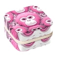 thumbnail image 1 of Pink Monkey Travel Portable Square Jewelry Organizer with Ring, Earring, Necklace, and Bracelet Storage - Suitable for Girls and Women, 1 of 6