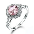 thumbnail image 1 of Pink Morganite Engagement Ring for Women Sterling Silver Ginger Lyne Collection, 1 of 7