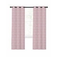 thumbnail image 1 of Pink Morocco Blackout Curtain 45 Inch Length 2 Panels Set, Geometric Leaf Diamond Lattice Abstract Two-layer Sewing Polyester Fiber Blackout Curtain with Grommet, 52" x 45" x 2, 1 of 9