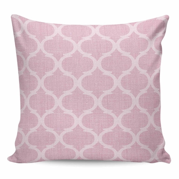 Pink Morocco Pillow Covers 20x20 Inch Decorative Throw Pillow Cover, Moroccan Boho Ethnic Abstract Grid Art Sofa Pillowcases Accent Cushion Case Home Decor Bedroom Living Room