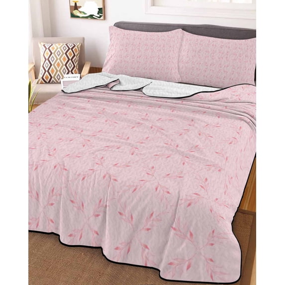 Pink Morocco Twin XL Size Down Alternative Comforter, Lightweight Comforter Quilt Bedding Set with Pillow Shams Geometric Leaf Diamond Lattice Abstract All Seasons Bed Comforter Duvet Insert 68"x98"
