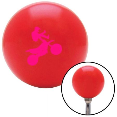 Pink Motocross Rider Red Shift Knob with M16 x 1.5 Insert Shifter Auto Manual Brody