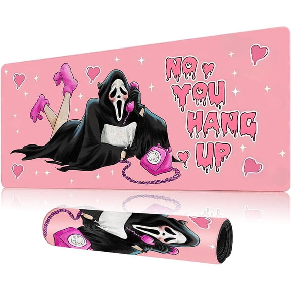 Pink Mouse Pad,Large Cute Funny Mouse Pad Cute Mouse Pad Anime 31.5 x 11.8 in Computer Desk Mat - 3mm with Non-Slip Rubber Base,Keyboard Mat,Desk matt for Desktop for Gaming, Office, Home