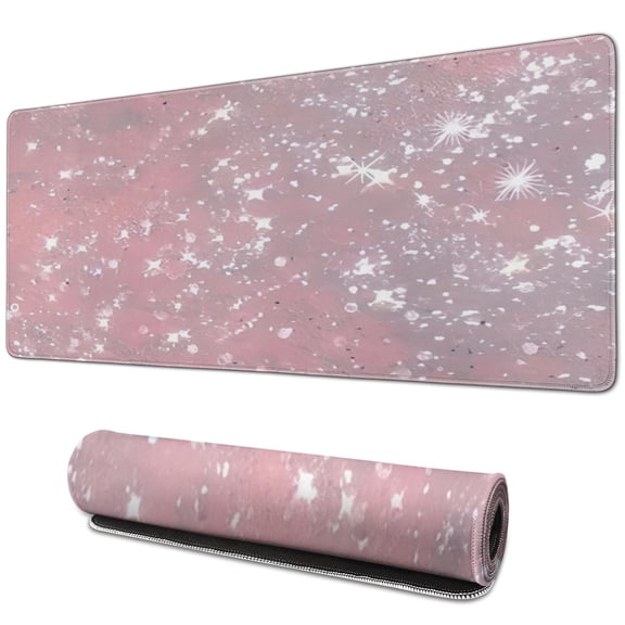 Pink Mouse Pad with Uplifting Quote - Enhance Your Workday - Large 31.5x11.8 Inch Desk Mat, Keyboard Pad, Laptop Protector - Cute Pink Desk Accessories