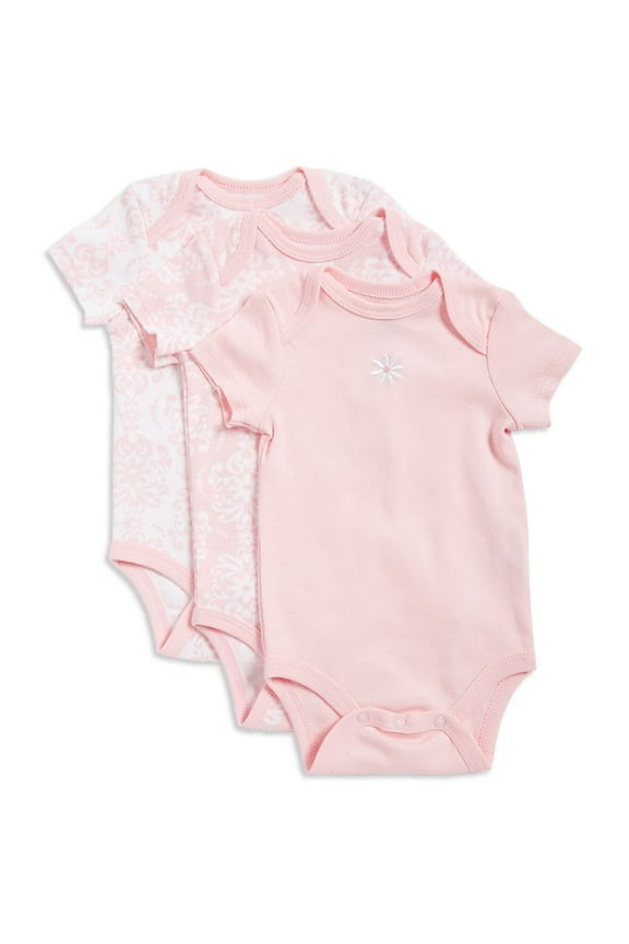 Pink-Multi 3-Pack Bodysuits