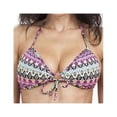 thumbnail image 1 of Pink Multi Aztec Push Up Triangle Top, Large, 1 of 1