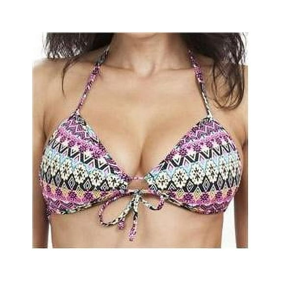 Pink Multi Aztec Push Up Triangle Top, Medium