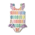 thumbnail image 1 of Millie Loves Lily Female Pink Multicolor Popsicles Ruffle-Accent One-Piece Swimsuit, Size 2-10, 1 of 3