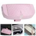 thumbnail image 1 of A Pink Multifunctional Car Glasses Case Sunglasses Holder for Car Visor Car Sunglasses Holder Eyeglasses Storage Organizer Sunglasses Clip Hard Car Visor Sunglasses Case Auto Glasses Case, 1 of 9