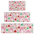 thumbnail image 1 of Pink Mushroom Cartoon Light Pattern Kitchen Rugs Sets Of 3,Kitchen Runner Rugs Non Skid Washable,Decorative Kitchen Floor Mats for Kitchen,Sink,Laundry,17"x30"+ 17"x47" + 17"x59", 1 of 6