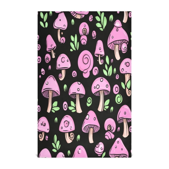 Pink Mushroom Kitchen Towels Set of 4 Tea Towels for Kitchen Decorative Waffle Dishcloths 28x18in