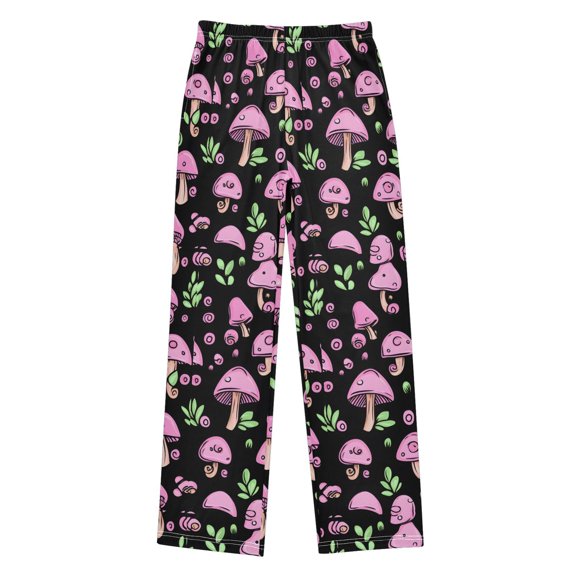 Pink Mushroom Pajama Pants Soft Lightweight Lounge Pants Bottoms Sleep Pants Warm Comfy