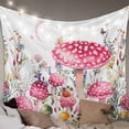 thumbnail image 1 of Pink Mushroom Small Tapestry for Bedroom Wall Hanging Tapestry, Butterfly Flower Moon Country Botanical Ceiling Backdrop Tapestries Poster Blanket Wall Decor for Teens Room Living Room Dorm 23" x 28", 1 of 8