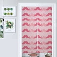 thumbnail image 1 of Pink Mustache Pattern Door Curtain Nordic Living Room DoorCurtain Porch Partition Curtain Kitchen Rative Half Curtain, 1 of 4