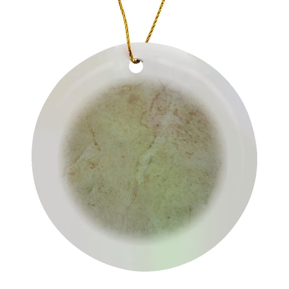 3drose, Pink N Green Slate, Circle Porcelain Ornament