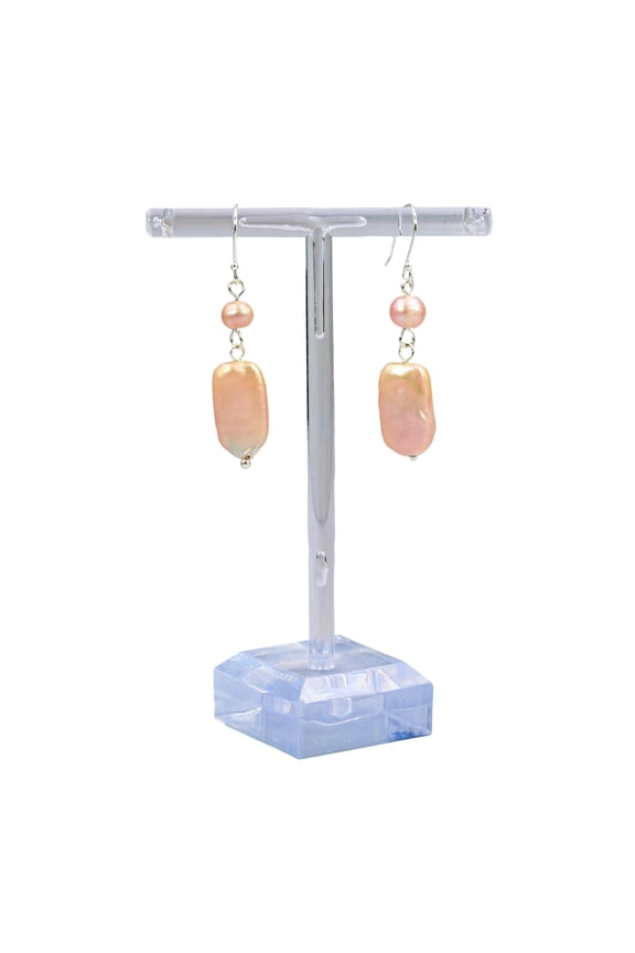 Pink Freshwater Pearl Drop Earrings