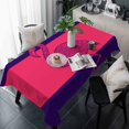 thumbnail image 1 of Pink Navy Blue Flamingo Table Cloth Waterproof Tablecloths, Summer Beach Coastal Modern Art Tablecloth Dining Table Cover for Kitchen Party Tabletop Outdoor, Rectangle Tablecloth 54x108 Inch, 1 of 9