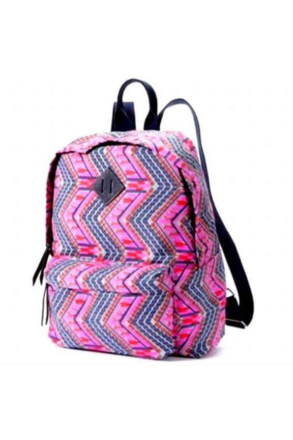 Pink & Navy Zig Zag Backpack Sport School Travel Pack Suzie Daypack