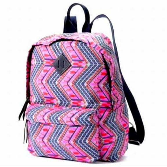 Pink & Navy Zig Zag Backpack Sport School Travel Pack Suzie Daypack