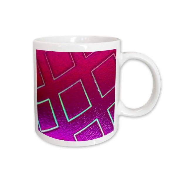 3drose, Pink Neon Squares, 15oz Mug