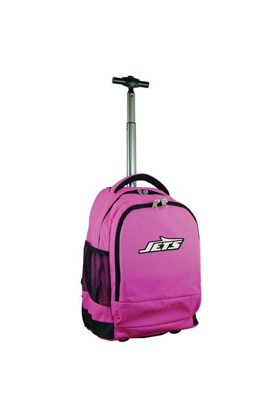 Pink New York Jets 19'' Premium Wheeled Backpack