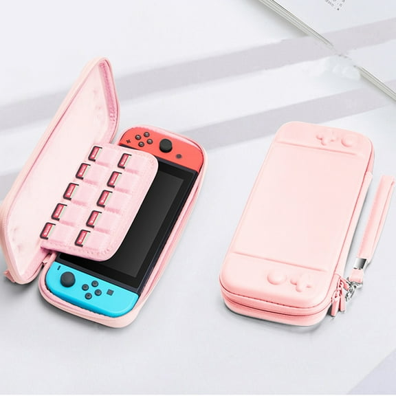 Pink Nintendo Switch 2 Carrying Case (2025) for GirlsShockproof Hard Travel Bag with 10 Game Card Slots, Protective Portable Storage, Cute Console Case for Switch 2