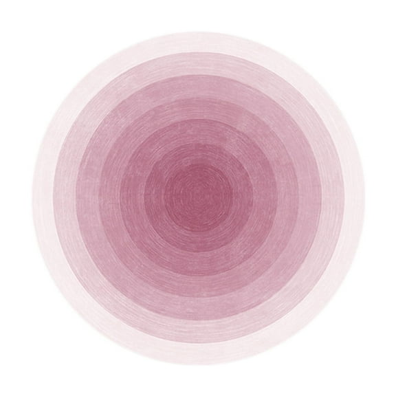 Pink Non Slip Round Living Room Rug Sofa Bedside Floor Mat Soundproof Cushion Washable Soft Pink 15.7X15.7 Inch