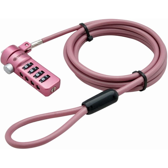Pink Notebook/Laptop Combination Lock Security Cable
