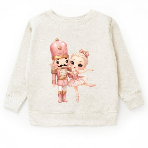 Pink Nutcracker Ballerina - Toddler Graphic Sweatshirt and Youth Graphic Sweatshirt