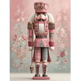 thumbnail image 1 of Pink Nutcracker Christmas Canvas Wall Art, Preppy Girly Print, Holiday Room Wall Decor, 1 of 8