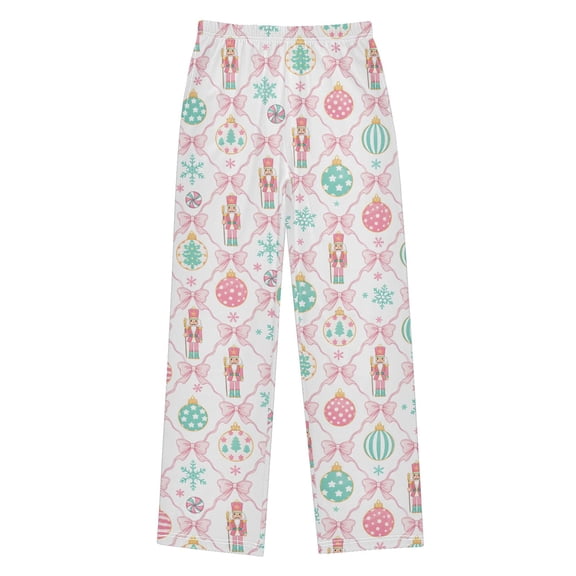 Pink Nutcrackers Candy Kids Pajama Pants Boys Pjs Bottoms Sleepwear Lounge Large