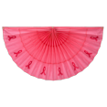 thumbnail image 1 of Pink Nylon Pleated Fans by Old Glory Bunting. 2' x 4' Fully Sewn Fan Fan Flag Bunting with Embroidered Pink Ribbon Breast Cancer Decorations. Pleated Fans Made in The USA!, 1 of 1