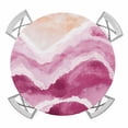 thumbnail image 1 of Pink Ocean Waves Elastic Fitted Round Table Cover Beach Ombre Waterproof Outdoor Tablecloth for Holiday Party, Picnic, Patio & Dining Fits Tables Up to 36"-44", 1 of 8