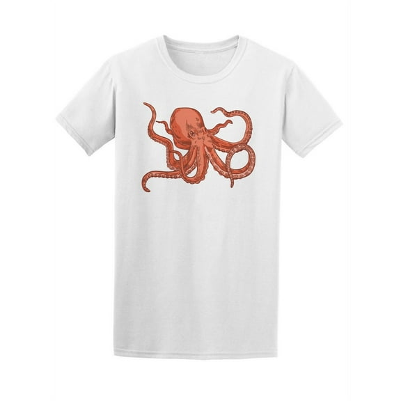 Pink Octopus Or Kraken T-Shirt Men -Image by Shutterstock, Male Large