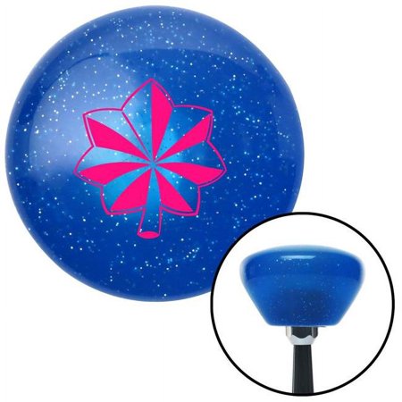 Pink Officer 04 - Major & Lt. Col Blue Retro Metal Flake Shift Knob with M16 x 1.5 Insert