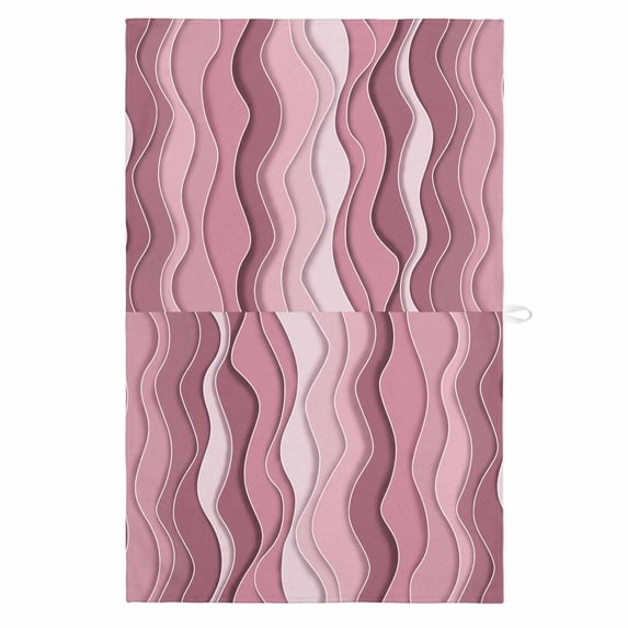 Pink Ombre 1 Pack Kitchen Towel, Water Absorbent Dish Towel, Abstract Art Moire Ocean Waves Decorative Hand Towels - Quick Drying Cloth for Cooking Baking, 18x28 Inch