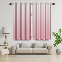 Pink Ombre Bedroom Curtains Blackout Curtains Room Darkening Thermal Insulated Window Drapes For Living Room 26"W x 45"L (Pack of 2)