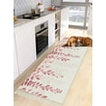 thumbnail image 1 of Pink Ombre Botanical Entryway Runner Rug 2x4ft,Watercolor Country Pastoral Leaf Washable Woven Living Room Hallway Bedroom Kitchen Carpet with Tassels,Indoor Outdoor Throw Door Mat for Entryway, 1 of 5