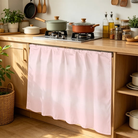 Pink Ombre Cabinet Curtains 35