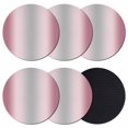 thumbnail image 1 of Pink Ombre Coasters Set of 6, Absorbent Coasters for Drinks, Modern Grey Gradient Farmhouse Art Coaster for Desk Coffee Table Protection, Home Decor House Warming Gifts 4", 1 of 8