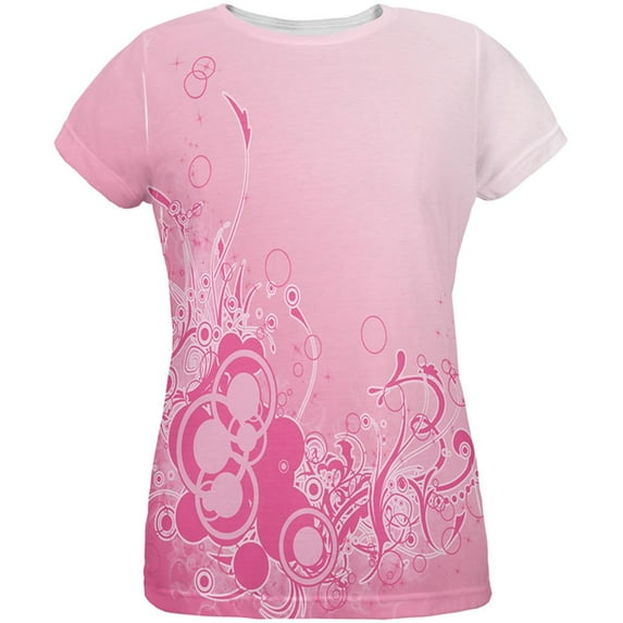 Pink Ombre Day Dream All Over Womens T Shirt Multi SM