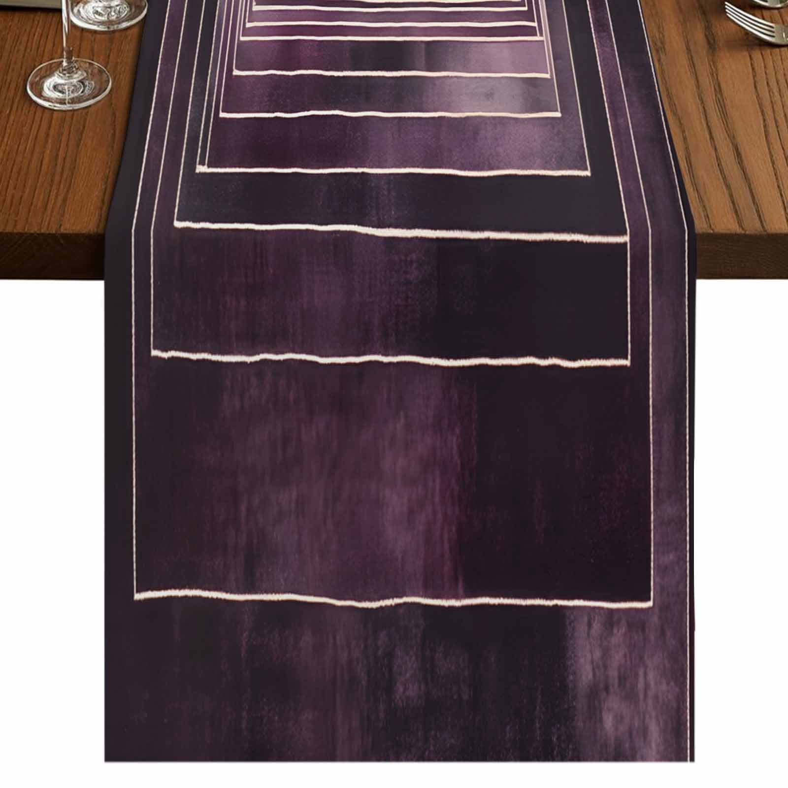 Pink Ombre Geometric 60 Inch Table Runner, Modern Minimalist Art Frame ...