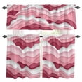 thumbnail image 1 of Pink Ombre Kitchen Curtains Sets for Windows 36 Inch Length, Modern Geometric Abstract Art Moire Rod Pocket Window Treatments Tier Curtains and Valances Set for Bedroom/Bathroom, 1 of 8