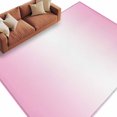 thumbnail image 1 of Pink Ombre Large Area Rugs for Bedroom Living Room, Soft Non Slip Carpet Bedside Rug, Pink White Gradient Modern Abstract Art Rectangular Floor Cover Kitchen Accent Rug 6'x9' for Dining Room/Office, 1 of 9