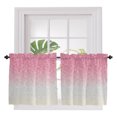 thumbnail image 1 of Pink Ombre Ocean Waves 2 Panel Kitchen Curtains for Small Windows, Summer Sea Coastal Bathroom Tier Curtain, Short Window Treatment for Bedroom/Living Room 55"x24", 1 of 8